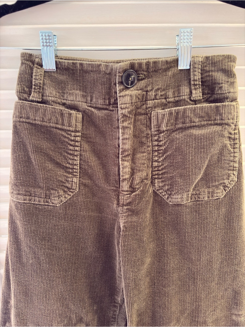 Maeve by Anthropologie Taupe Corduroy Trousers